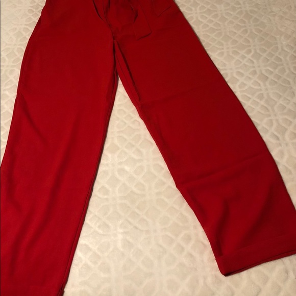 High Waist Tie Side Pants with Pockets - Picture 3 of 4